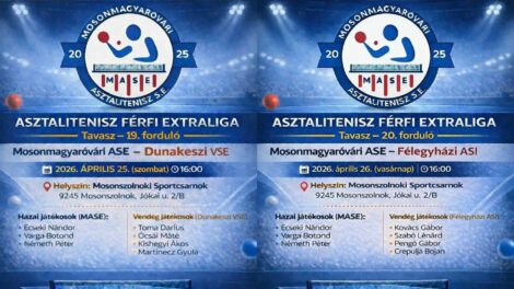 Sorsdöntő hétvége előtt a mosonmagyaróvári asztaliteniszezők