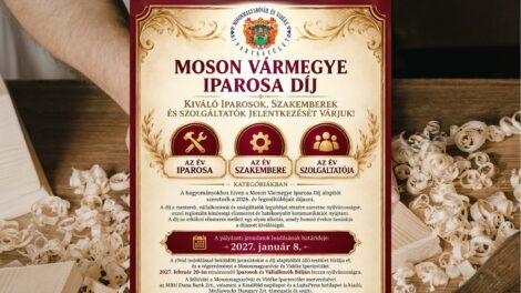Három kategóriában várják a jelöléseket a Moson Vármegye Iparosa Díjra